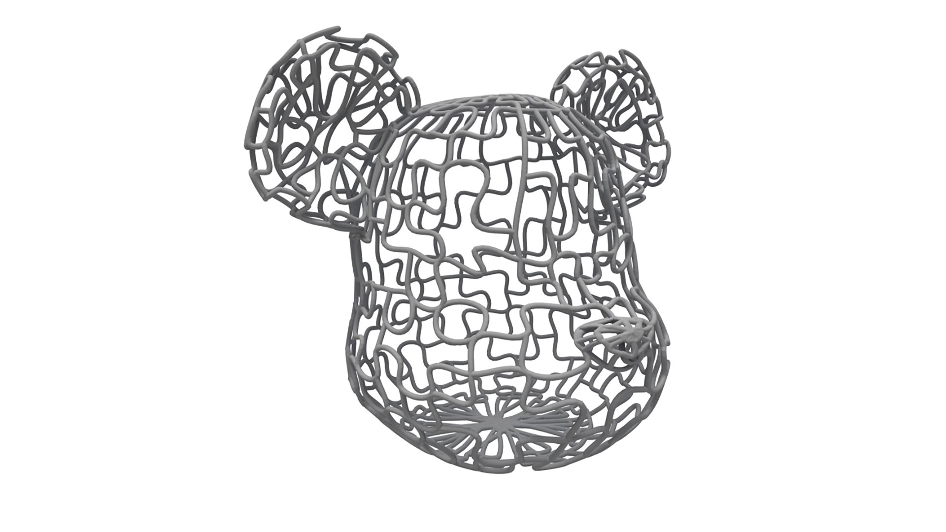 3D wire bearbrick head - TurboSquid 1690991