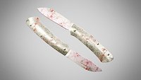 Knife 8 Pastel Pink FT With Blood