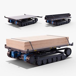 tracked crawler heavy duty industrial load carrier robot 3d 3D model