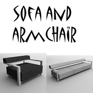 sofa armchair 3d dxf
