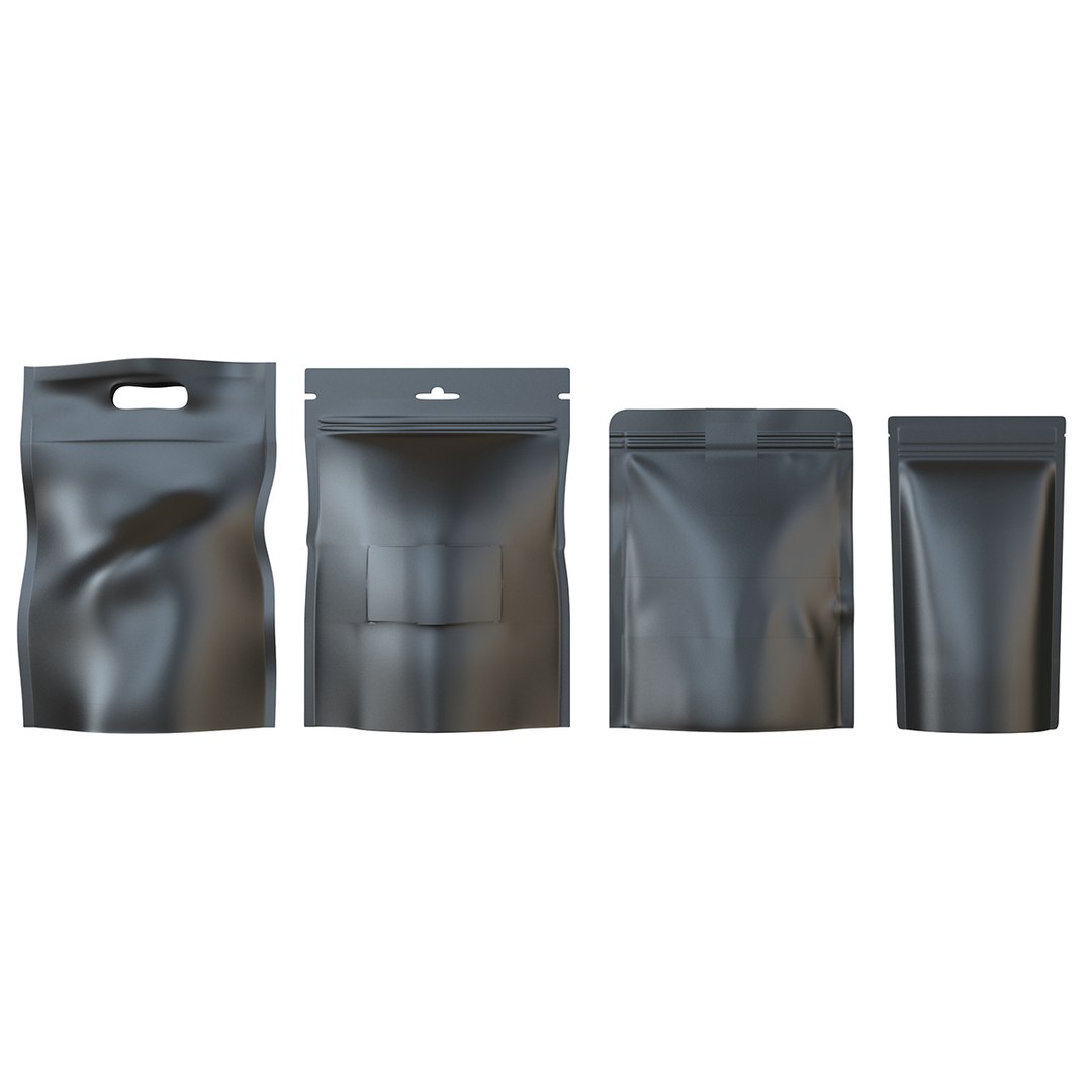 3D Pouch Packaging Bag Model TurboSquid 2014074