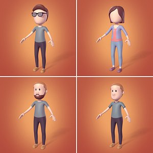 FK-IK Rigged Models 3D model