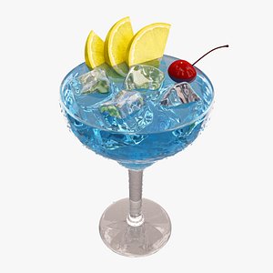 3D blue margarita