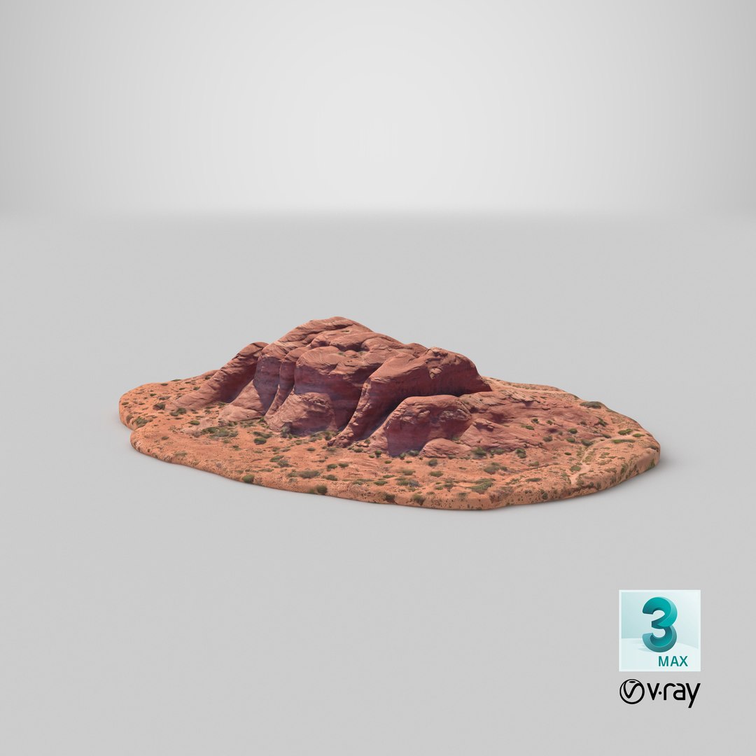 Sandstone butte 12 3D model - TurboSquid 1396249