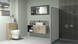 modern bathroom 3d blend