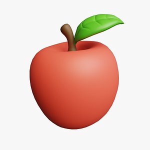 3D Apple Cartoon Stylized