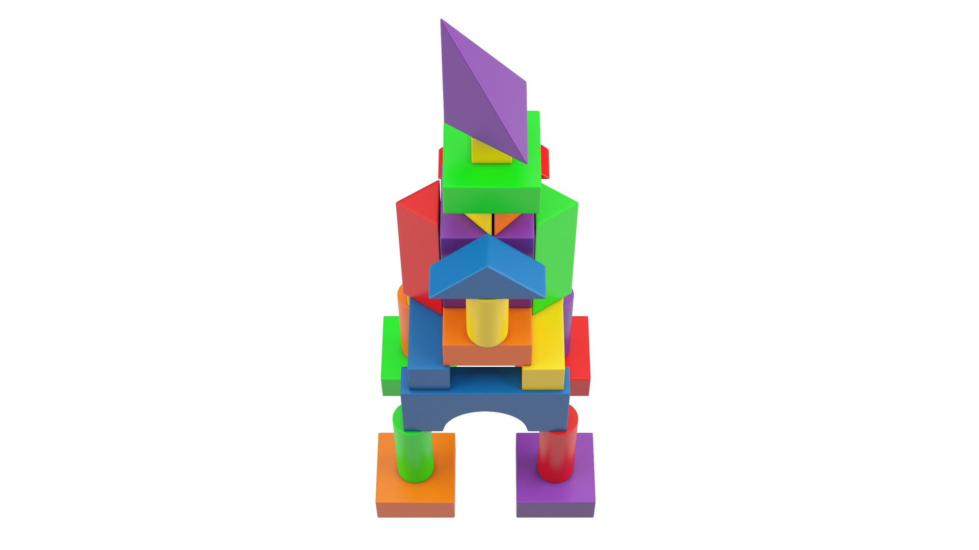 3D Building Block Castle - TurboSquid 1971715