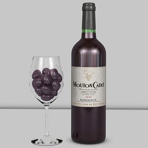 3d 3ds wine - mouton cadet