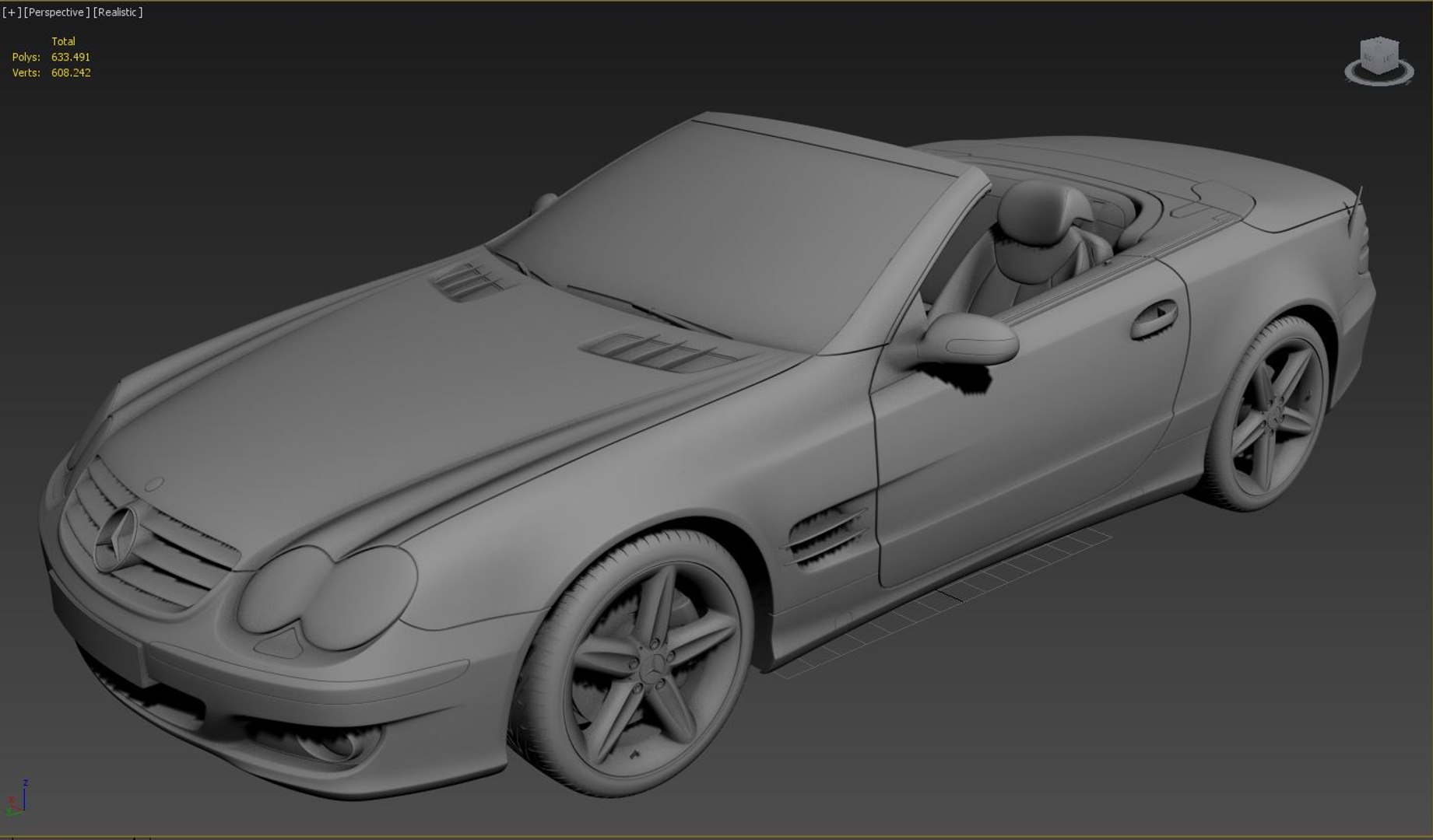 Mercedes Sl500 3d Model