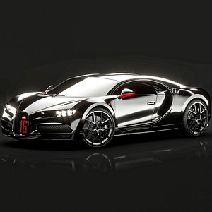 3D Bugatti Chiron Sport 2021 Black Premium model