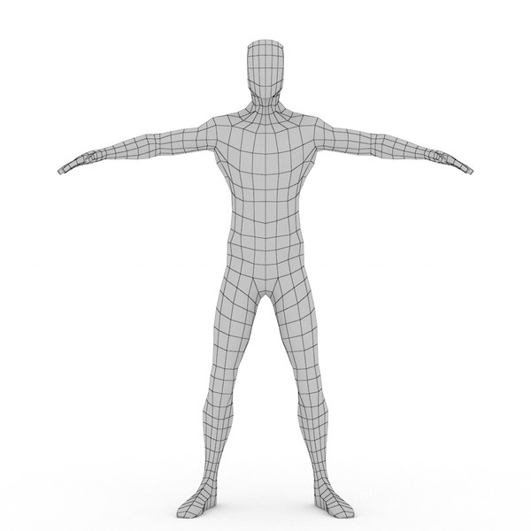 3d model male body base mesh