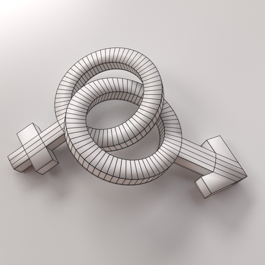 Gender Symbol 3D Model - TurboSquid 1503687