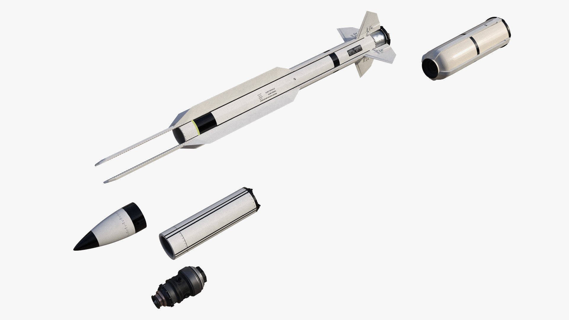 Anti Air Warfare Missile SM6 Set 3D model preview