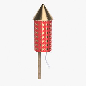 Rocket Firework Stylized 3D model