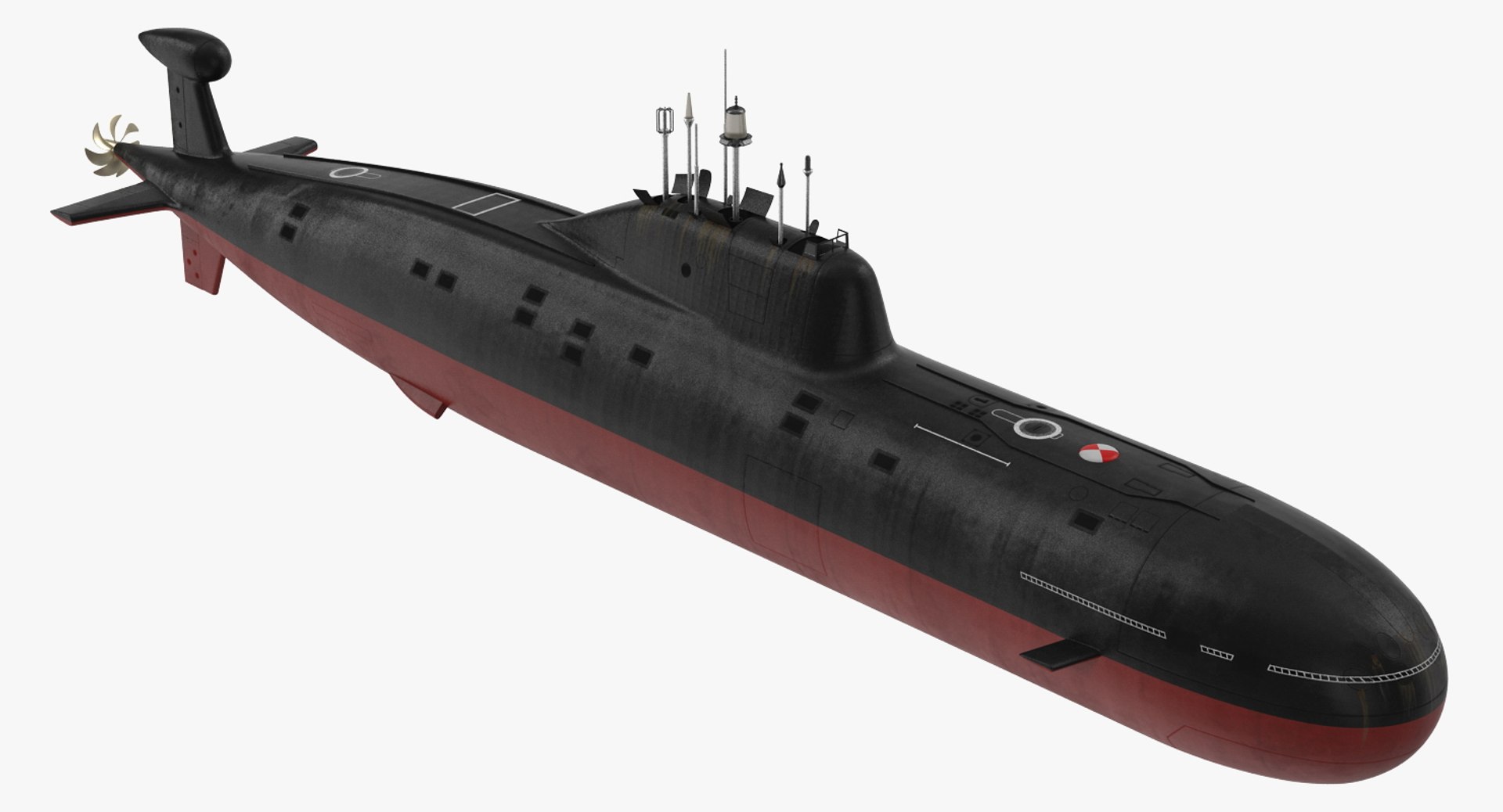 Nuclear Powered Attack Submarine Akula Class 3D model preview