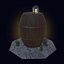 Barril velho com lanterna enferrujada PBR low-poly modelo 3D Low-poly pronto para o jogo