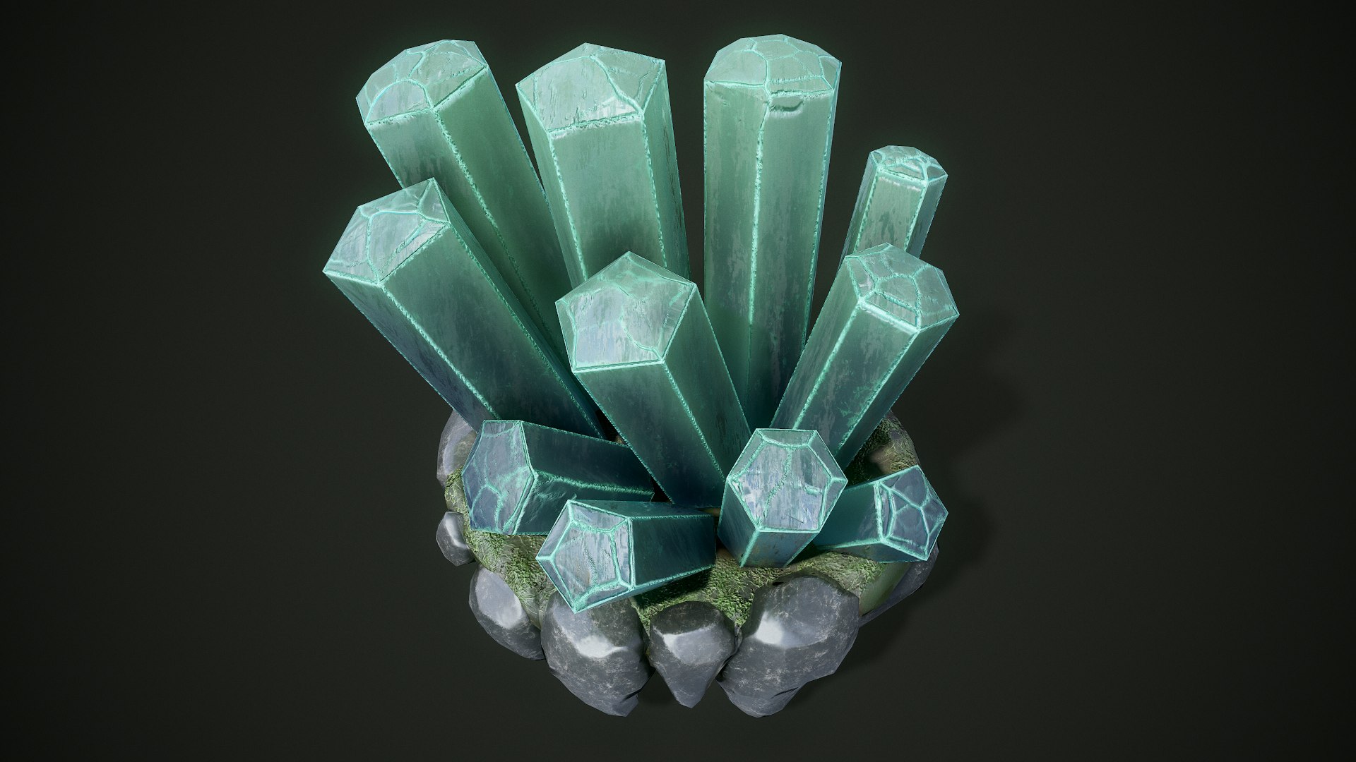 3D realistic crystal rock green https://p.turbosquid.com/ts-thumb/lb/rjsHOu/zh6FfhKi/screenshot005/png/1567333885/1920x1080/fit_q87/5aa5b1c451267e8889d8de16c9ca650b8bd90d16/screenshot005.jpg