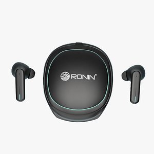 3D High Quality Ronin Wireless Earbuds 3D Model PBR Ready