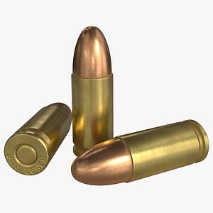 3D model 9x19mm parabellum 9mm