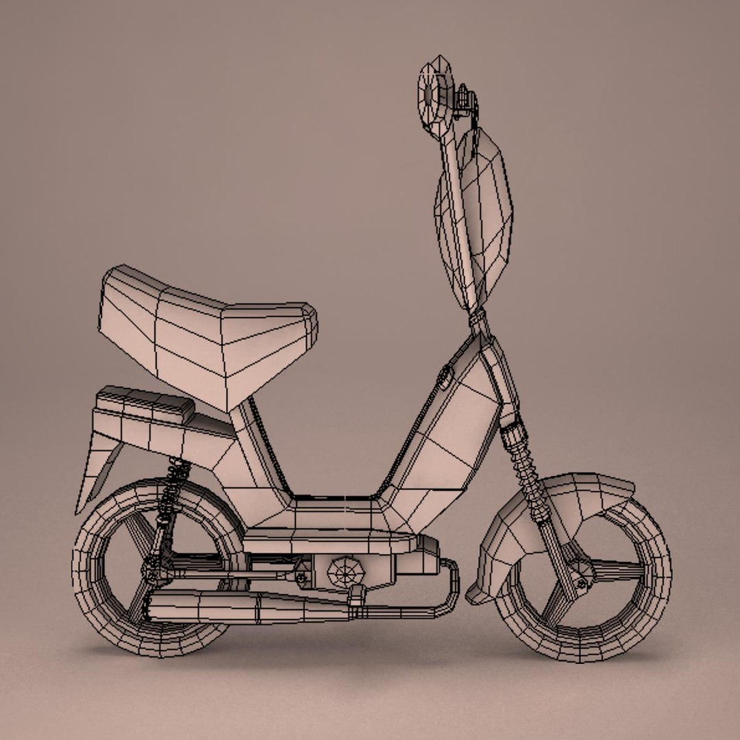 3d cartoon scooter motorcycle