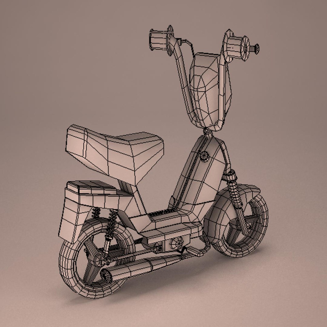 3d cartoon scooter motorcycle