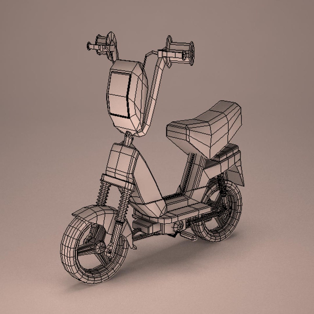 3d cartoon scooter motorcycle