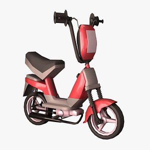 3d cartoon scooter motorcycle