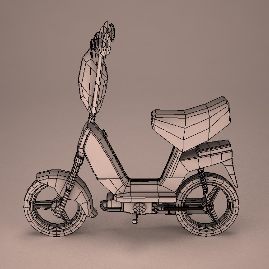 3d cartoon scooter motorcycle