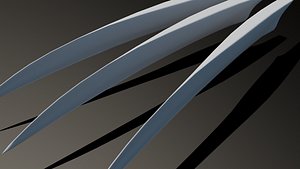 3d model wolverine claws