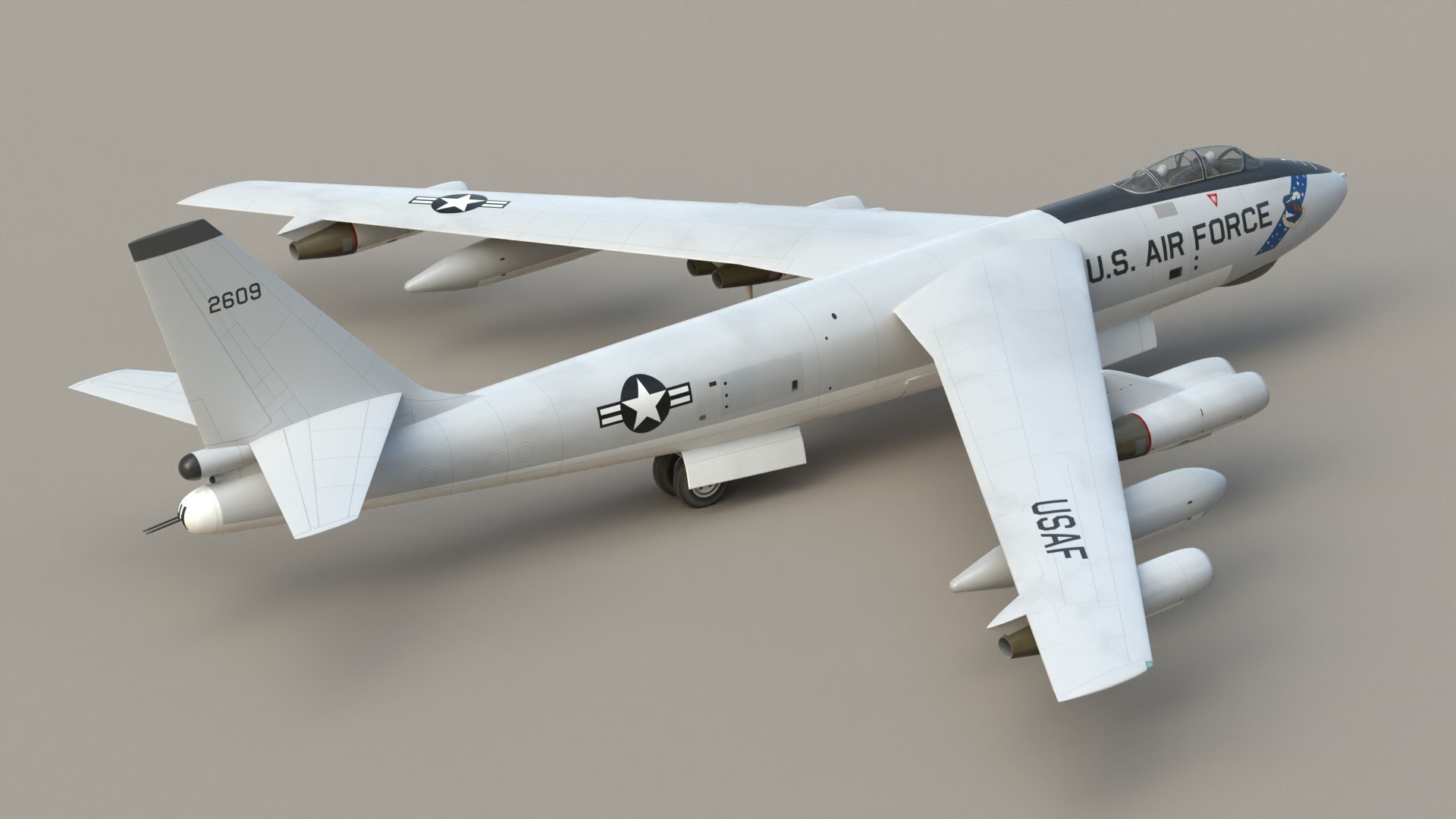 Boeing B47 Stratojet model https://p.turbosquid.com/ts-thumb/lb/xnVQFW/0p/b47pr7/jpg/1753004276/1920x1080/fit_q87/8be1a13d19757d48bf6ce5acb2741540e8356300/b47pr7.jpg