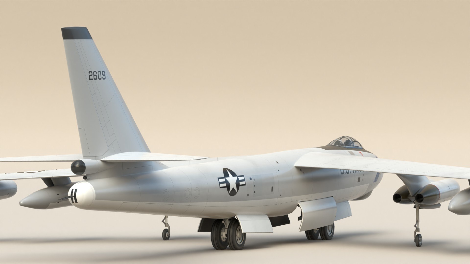 Boeing B47 Stratojet model https://p.turbosquid.com/ts-thumb/lb/xnVQFW/Kn/b47pr2/jpg/1753004275/1920x1080/fit_q87/6761fbe0e314761497ec634f560d7ea061e2b325/b47pr2.jpg