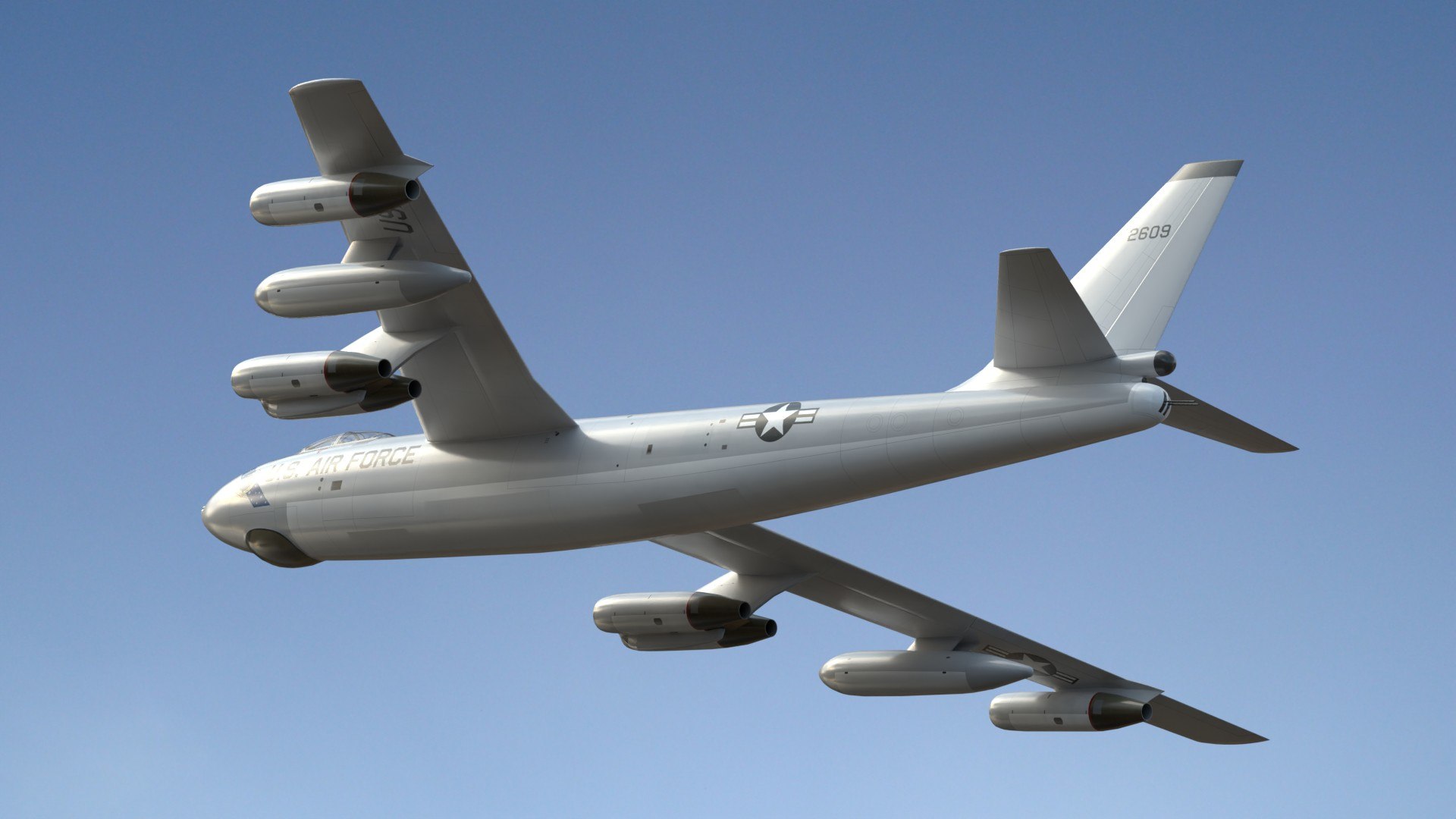 Boeing B47 Stratojet model https://p.turbosquid.com/ts-thumb/lb/xnVQFW/R0/b47pr22/jpg/1753004281/1920x1080/fit_q87/f4b0a41a0f1aae17783e89c71ecf27b0f179e52c/b47pr22.jpg