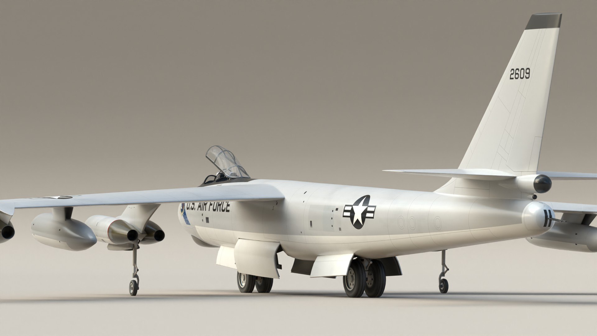 Boeing B47 Stratojet model https://p.turbosquid.com/ts-thumb/lb/xnVQFW/ex/b47pr4/jpg/1753004275/1920x1080/fit_q87/bd8c574d969b912561e98d3d67de4efdcd779d1f/b47pr4.jpg