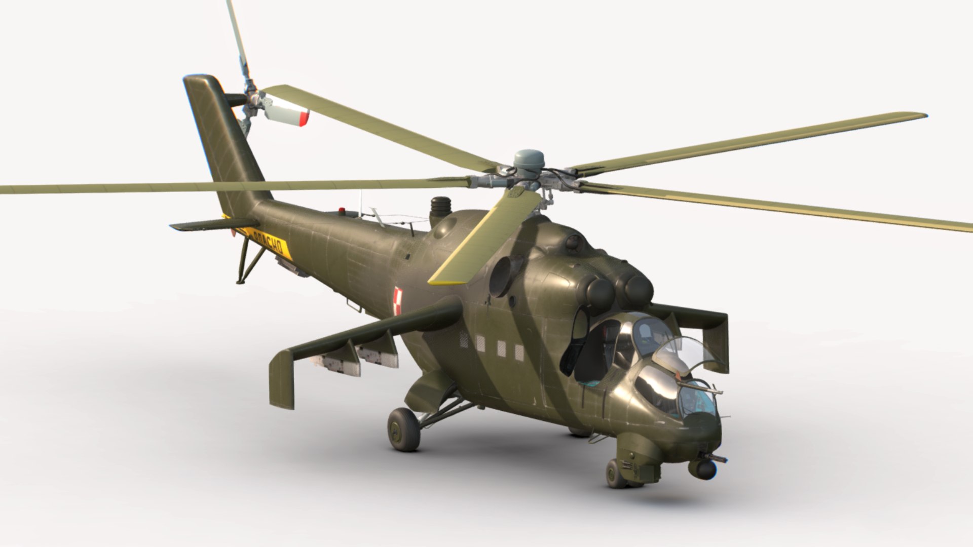 Mil Mi-24d Hind Polish Air Force 3d Model - Turbosquid 2101043