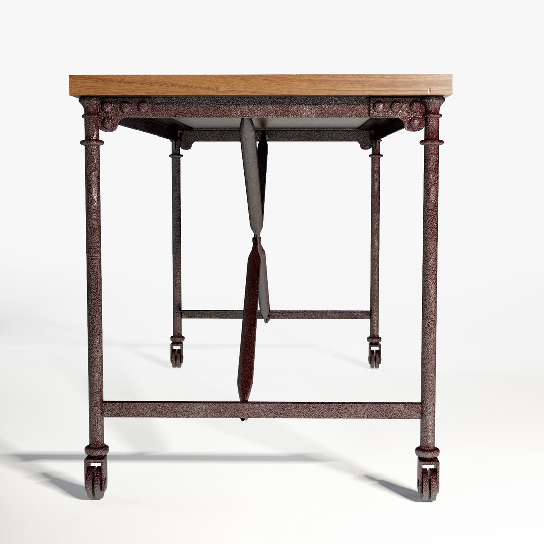 3d Restoration Hardware Flatiron Desk