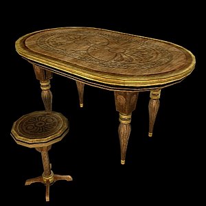 3d model fantasy table stool