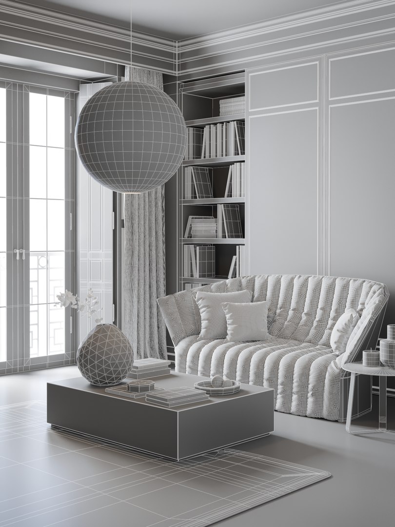 Eclectic Apartment Interior Scene For Cinema 4D And Octane Render 3D ...