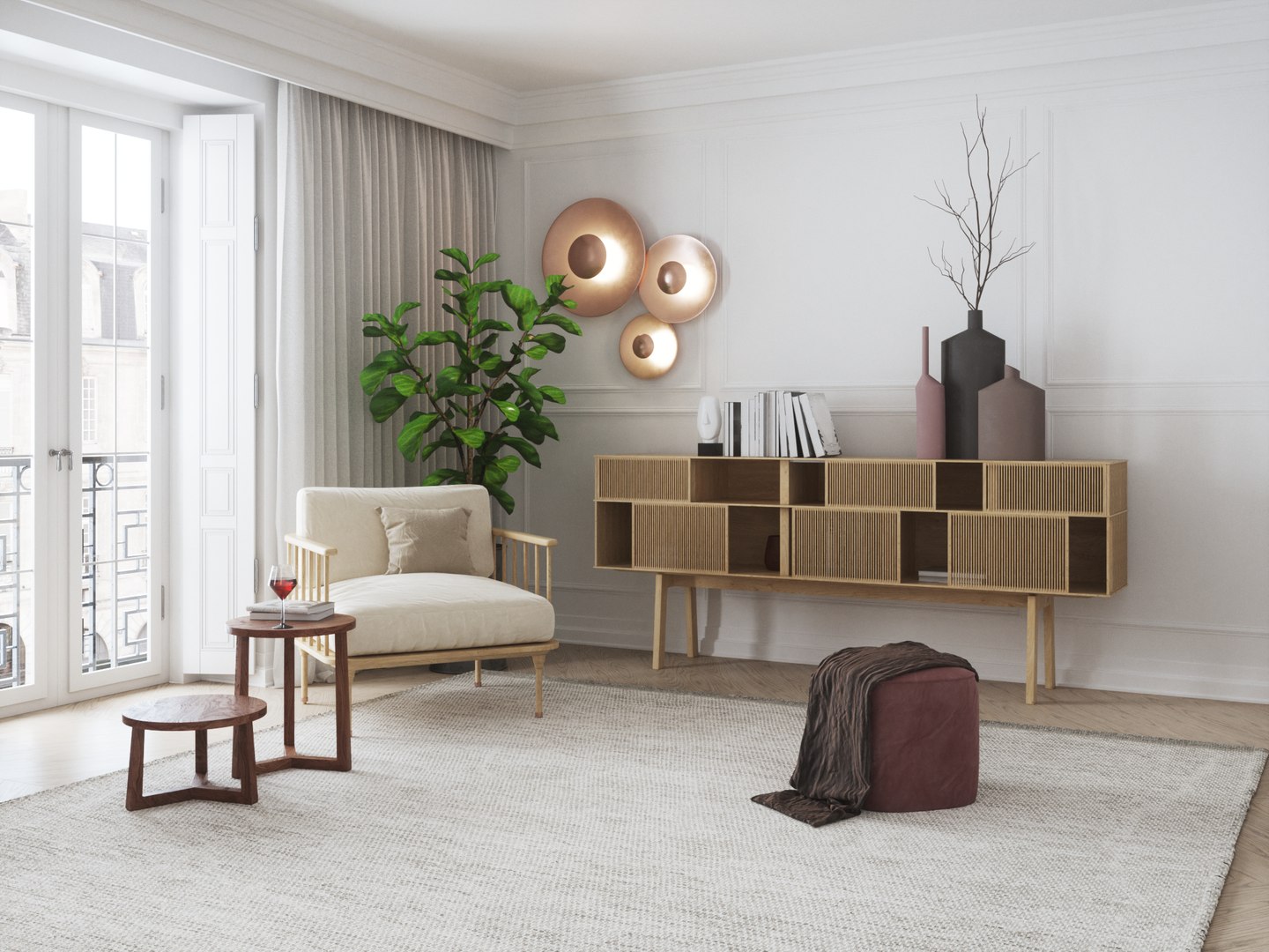 Eclectic Apartment Interior Scene For Cinema 4D And Octane Render 3D ...