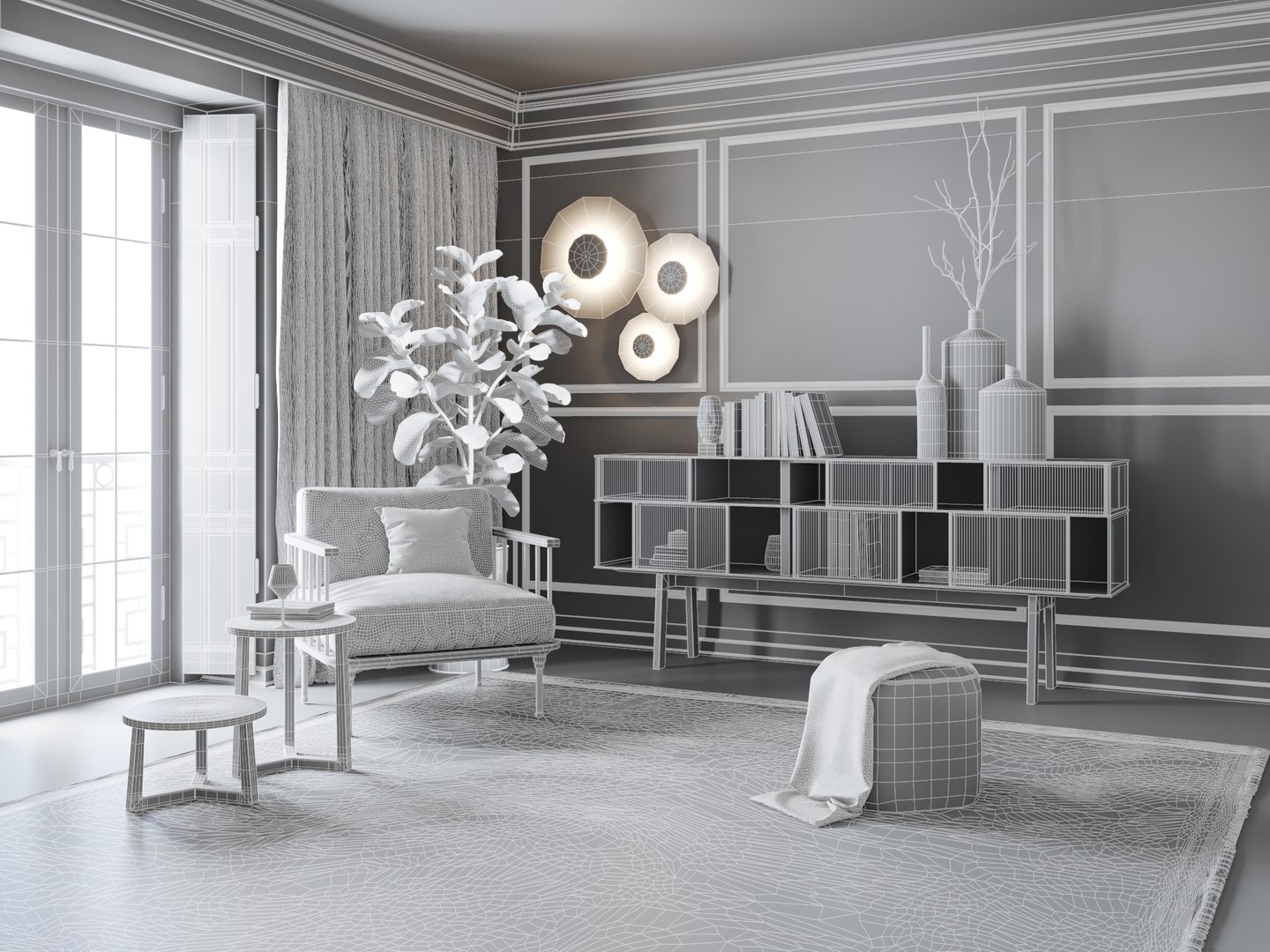 Eclectic Apartment Interior Scene For Cinema 4D And Octane Render 3D ...