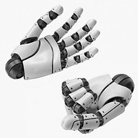 Articulated Robotic Hand Module Rigged for Cinema 4D