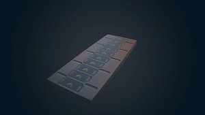 sci fi floor low-poly 3D model