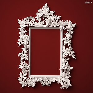 (619) Mirror Frame - 3d STL model for CNC