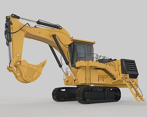 3D mining heavy excavator