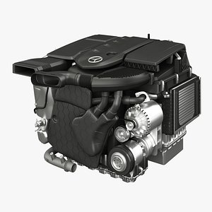 3D mercedes diesel engine om654 model