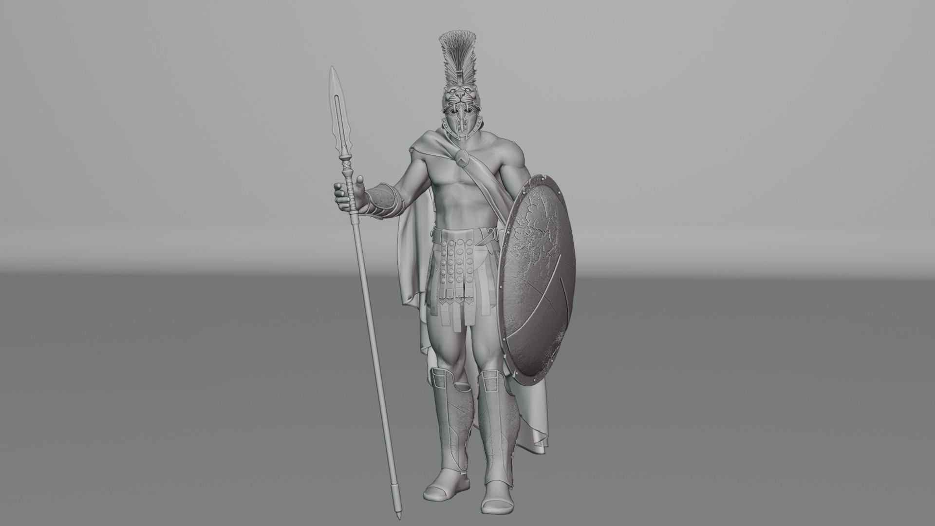 3D Ultra Detailed Spartan Warrior Rigged Game Ready Ancient Greek ...