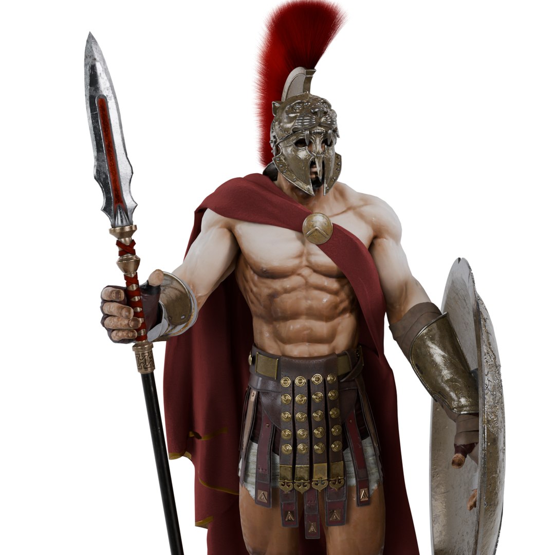 3D Ultra Detailed Spartan Warrior Rigged Game Ready Ancient Greek ...