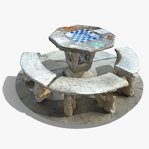 marble table 3D model
