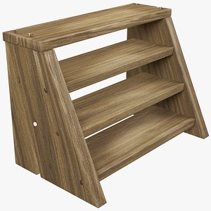 small wooden ladder 3D