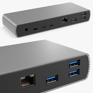 3D USB-C Hub with Ethernet and Power Delivery