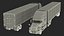 3D semi truck trailer generic